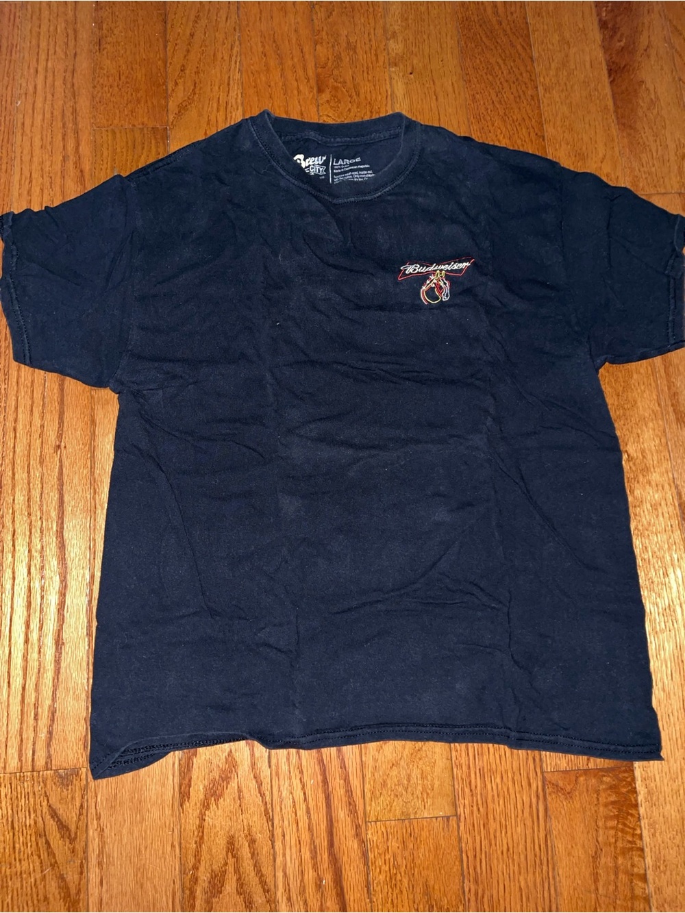Budweiser Navy Short-Sleeve Tee with Chest Logo
